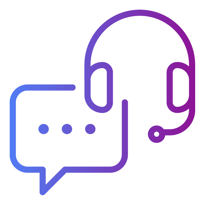 icon representing chat and phone agent support