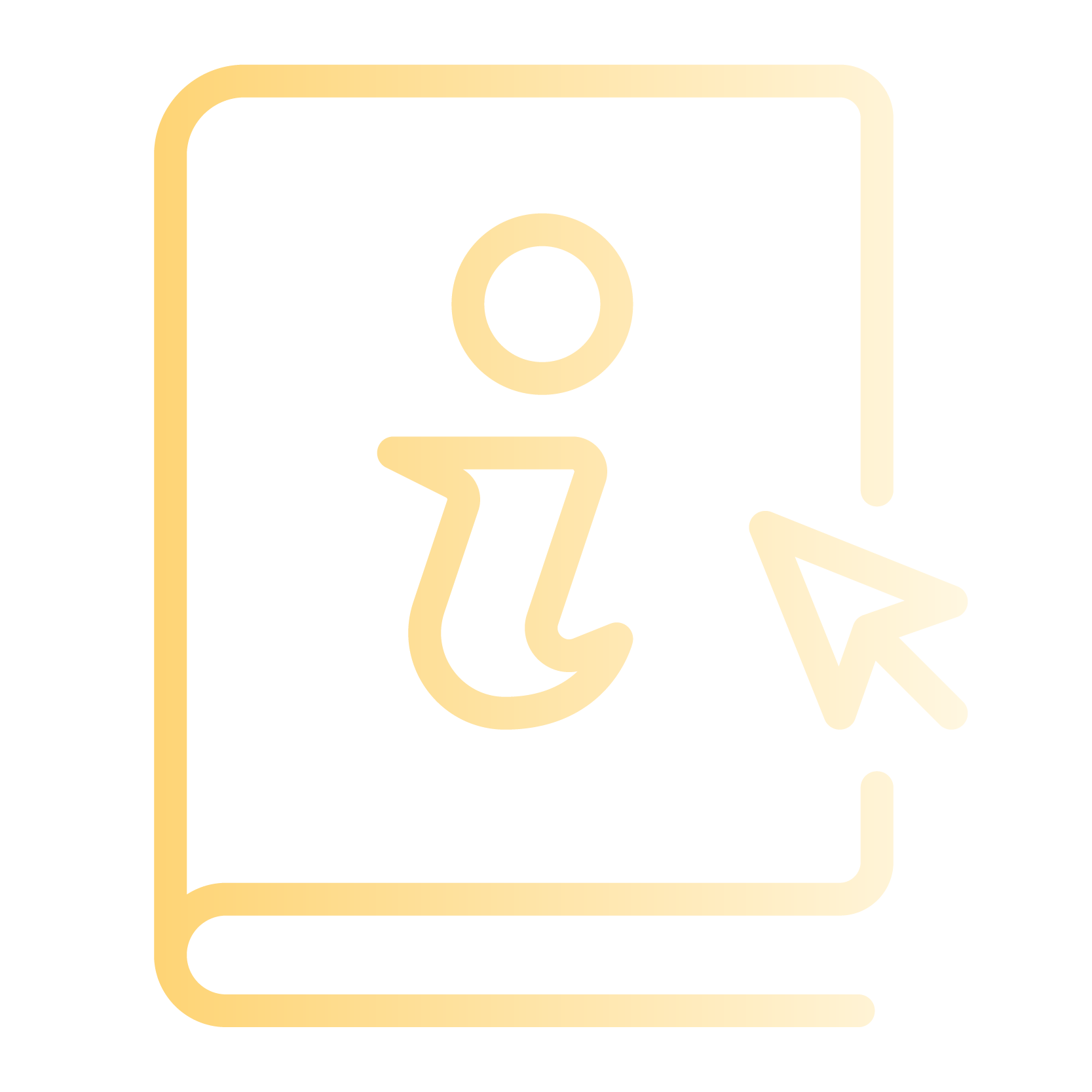 Simple yellow outline icon showing three stylized human figures, with one figure in front and two partially visible behind on either side, representing a group of people.