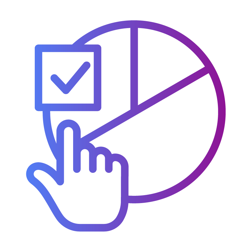 A simple user profile icon outlined in a blue and purple gradient, depicting a person’s head and shoulders inside a circular border on a light background—ideal for representing the Patient Advocate Foundation’s commitment to supporting individuals.