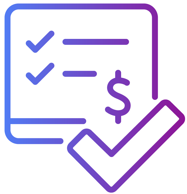 screen icon showing approval checkmark