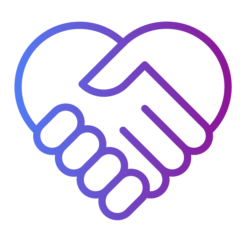 icon of two hands holding in heart shape