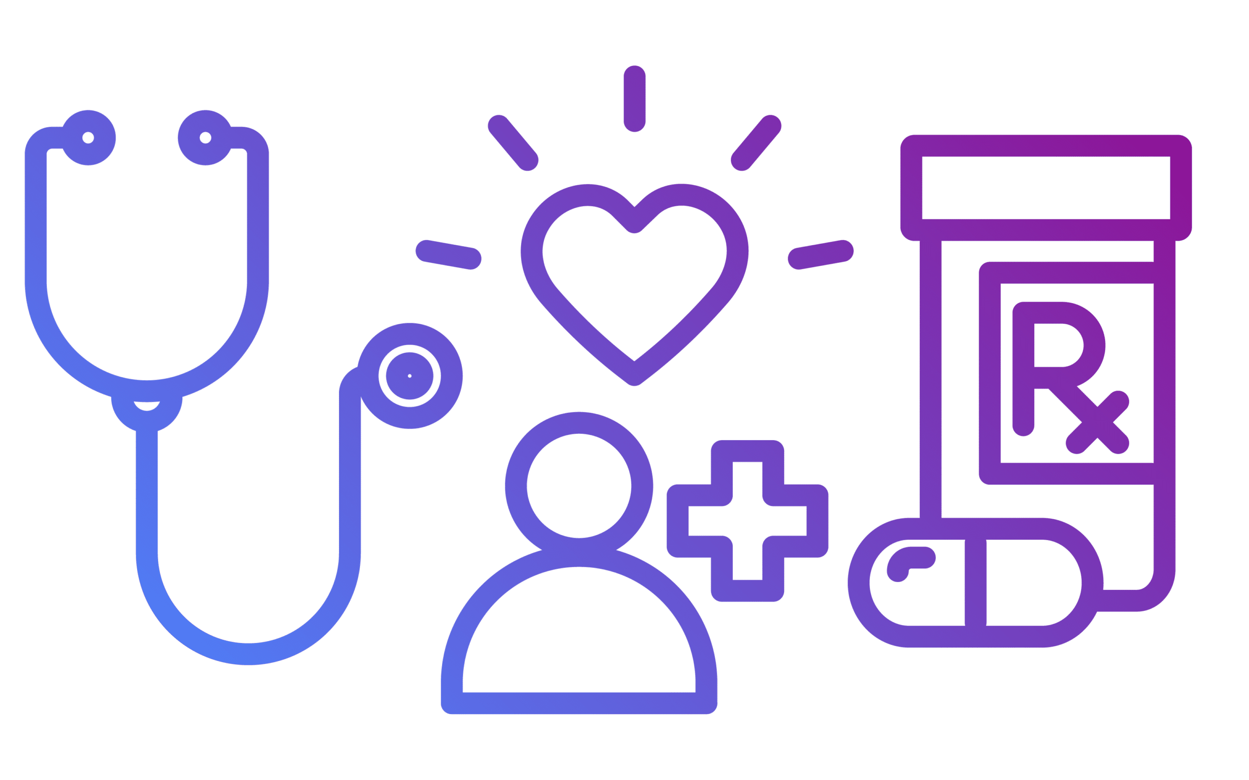 collage of icons for patient healthcare