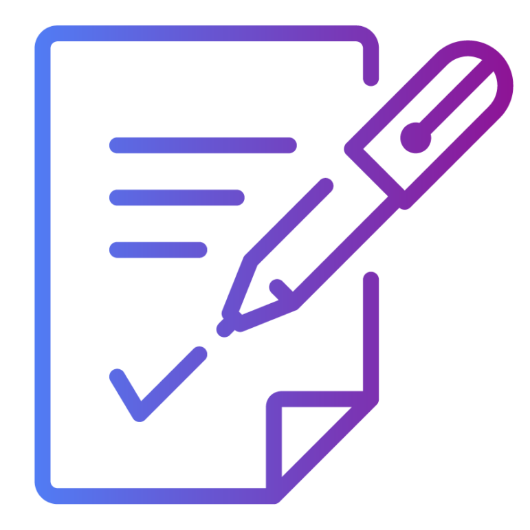 icon of a document and pen